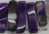 CTD372 Top drilled 10*20mm - 12*55mm wand purple agate beads