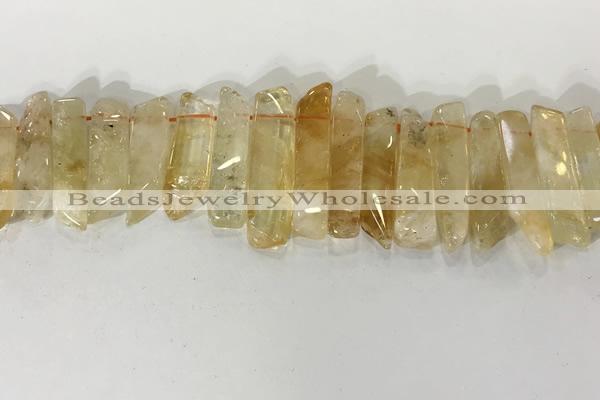 CTD3724 Top drilled 8*20mm - 10*50mm sticks citrine gemstone beads