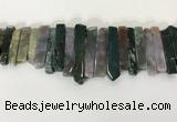 CTD3732 Top drilled 8*20mm - 10*50mm sticks Indian agate beads