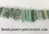 CTD3735 Top drilled 8*20mm - 10*50mm sticks amazonite gemstone beads