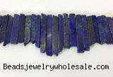 CTD3740 Top drilled 8*20mm - 10*50mm sticks lapis lazuli beads