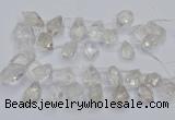 CTD3750 Top drilled 15*20mm - 25*30mm faceted nuggets white crystal beads