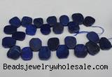 CTD380 Top drilled 18*25mm - 22*30mm freeform lapis lzuli beads