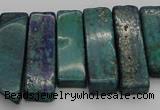 CTD385 Top drilled 10*20mm - 12*50mm wand chrysocolla beads