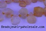 CTD3852 Top drilled 12*13mm - 13*15mm freeform citrine beads