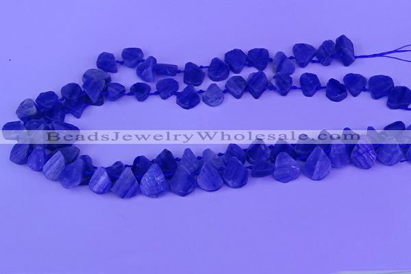 CTD3870 Top drilled 10*13mm - 12*16mm freeform blue kyanite beads