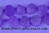 CTD3886 Top drilled 8*10mm - 10*14mm freeform kunzite beads