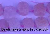 CTD3891 Top drilled 12*16mm - 13*17mm freeform morganite beads