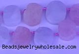 CTD3892 Top drilled 12*16mm - 13*17mm freeform morganite beads