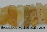 CTD393 Top drilled 6*15mm - 10*35mm wand citrine gemstone beads