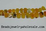 CTD4002 Top drilled 14*22mm - 22*42mm freeform agate gemstone beads