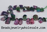 CTD4011 Top drilled 18*25mm - 25*35mm freeform agate beads