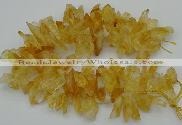 CTD417 Top drilled 10*20mm - 15*35mm nuggets citrine gemstone beads