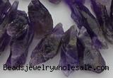 CTD426 Top drilled 6*15mm - 8*25mm nuggets amethyst beads