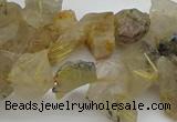 CTD428 Top drilled 8*12mm - 13*18mm nuggets golden rutilated quartz beads