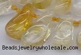 CTD482 Top drilled 10*22mm - 15*45mm freeform citrine beads