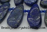 CTD496 Top drilled 10*22mm - 15*45mm freeform lapis lazuli beads