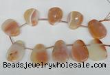 CTD503 Top drilled 25*35mm - 30*40mm freeform agate beads