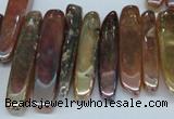 CTD525 Top drilled 10*25mm - 10*60mm wand plated agate beads