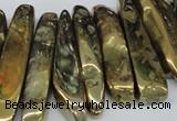 CTD527 Top drilled 10*25mm - 10*60mm wand plated agate beads