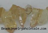 CTD540 Top drilled 8*15mm - 10*25mm nuggets plated quartz beads