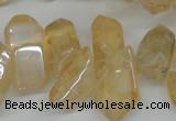 CTD541 Top drilled 12*20mm - 14*35mm nuggets plated quartz beads