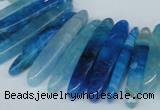 CTD587 Top drilled 6*20mm - 6*45mm wand agate gemstone beads