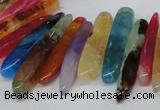 CTD590 Top drilled 6*20mm - 6*45mm wand agate gemstone beads