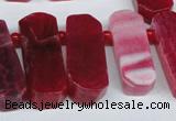 CTD592 Top drilled 12*30mm - 15*50mm wand agate gemstone beads