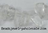 CTD624 Top drilled 8*15mm - 10*25mm faceted nuggets white crystal beads