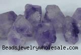 CTD630 Top drilled 8*12mm - 18*25mm faceted nuggets amethyst beads