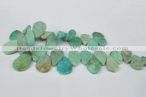 CTD635 Top drilled 18*25mm - 25*38mm freeform Russian amazonite beads