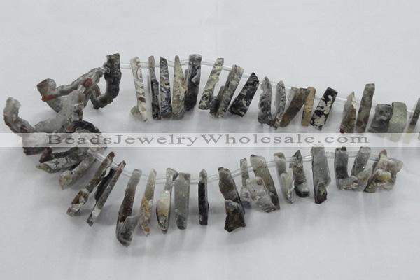 CTD676 Top drilled 10*25mm - 12*45mm wand agate gemstone beads