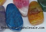 CTD690 Top drilled 18*25mm - 28*40mm freeform agate gemstone beads