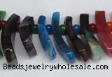 CTD714 Top drilled 12*25mm - 15*40mm wand agate gemstone beads