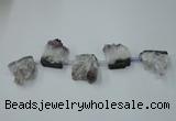 CTD798 Top drilled 20*30mm - 25*35mm freeform amethyst beads