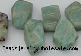 CTD826 Top drilled 15*20mm - 20*25mm freeform Russian amazonite beads