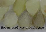 CTD931 Top drilled 13*18mm - 18*25mm freeform lemon quartz beads