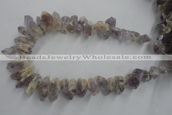 CTD933 Top drilled 10*14mm - 15*25mm faceted nuggets amethyst beads