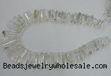 CTD935 Top drilled 6*15mm - 7*40mm wand AB grade white crystal beads