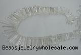 CTD936 Top drilled 6*15mm - 7*40mm wand A grade white crystal beads