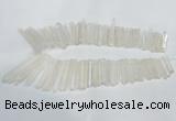 CTD939 Top drilled 5*25mm - 6*60mm sticks white crystal beads