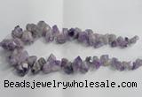 CTD952 Top drilled 8*12mm - 18*25mm faceted nuggets plated amethyst beads