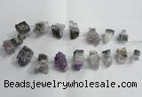 CTD954 Top drilled 15*25mm - 20*30mm nuggets druzy amethyst beads