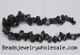 CTD956 Top drilled 8*10mm - 18*25mm faceted nuggets plated amethyst beads