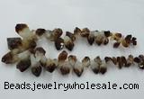 CTD970 Top drilled 10*15mm - 15*30mm nuggets citrine gemstone beads