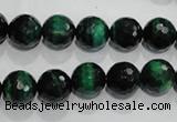 CTE1012 15.5 inches 8mm faceted round dyed green tiger eye beads