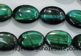 CTE1043 15.5 inches 13*18mm oval dyed green tiger eye beads