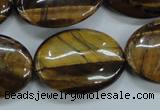 CTE105 15.5 inches 22*30mm oval yellow tiger eye beads wholesale