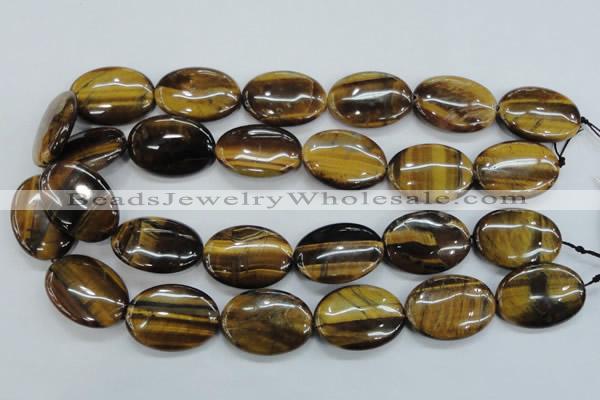 CTE105 15.5 inches 22*30mm oval yellow tiger eye beads wholesale